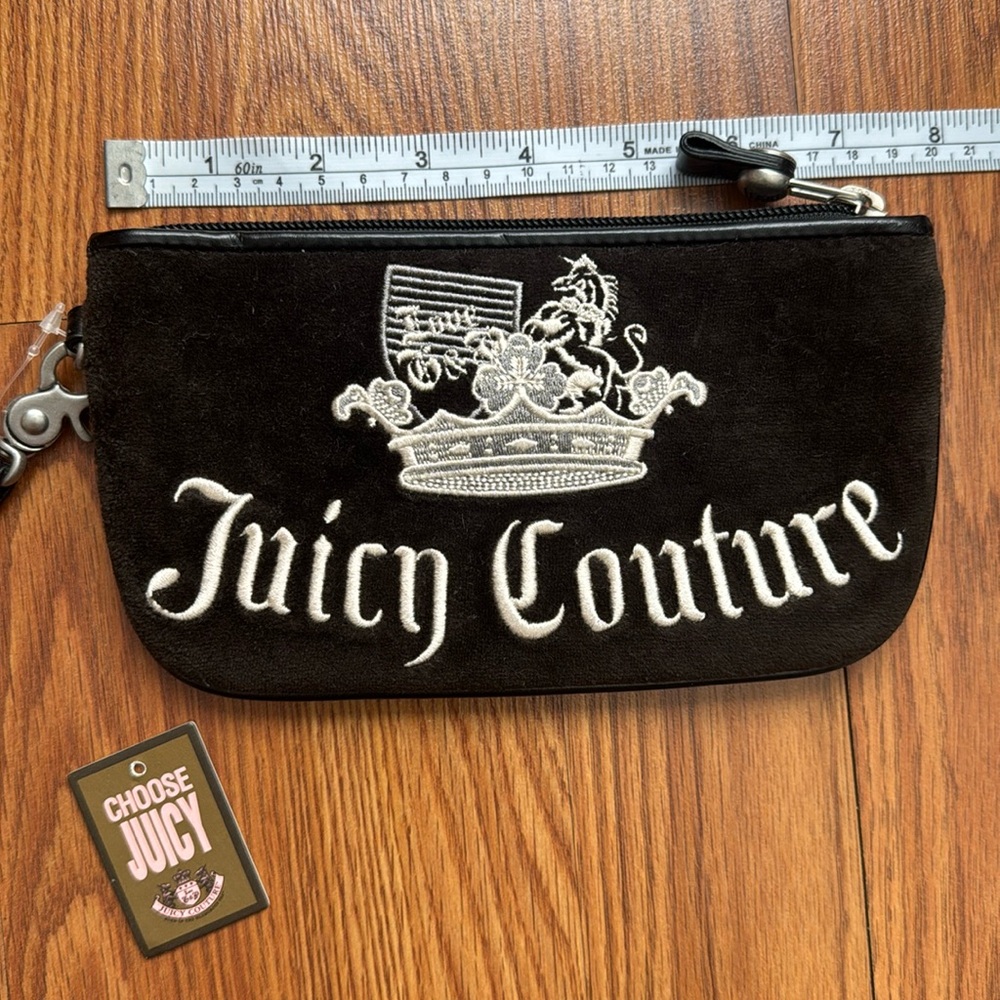 Y2K juicy couture wristlet black new